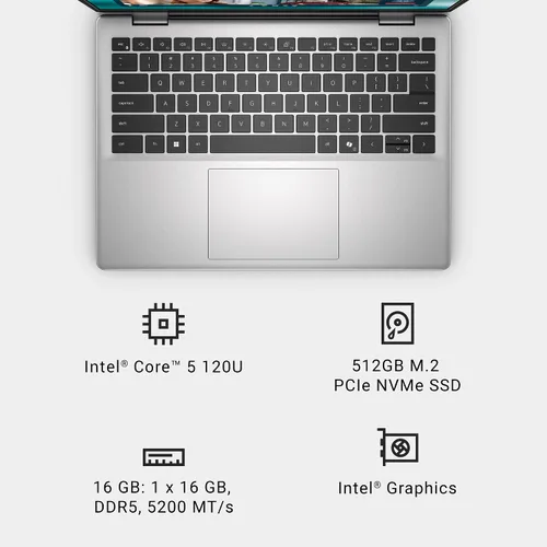 Miniatura 11 de Laptop Dell 14 DC14250 - pantalla FHD+ antirreflectante de 14.0 pulgadas, procesador Intel Core 5 120U, gráficos Intel, 16 GB RAM, SSD de 512 GB