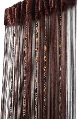 Miniatura 19 de ave split Cortina de Cuentas Decorativa para Puerta de 39.4 in x 78.7 in Panel de Pared con Flecos Divisor de Habitación Persiana para Ventana