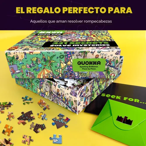 Miniatura 7 de QUOKKA Rompecabezas de 1000 piezas para adultos y adolescentes – Rompecabezas de adultos con animales y secretos ocultos y audiocuento – Juego