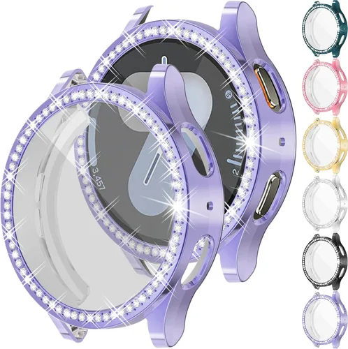 Miniatura 14 de RICHONE Compatible con Samsung Galaxy Watch 5 y Watch 4 y FE 40 mm Protector de pantalla Estuches de strass, Accesorios de cubiertas protectoras
