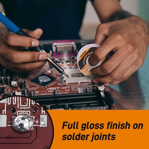 Miniatura 4 de Towot 63-37 Alambre de soldadura con núcleo de colofonia de estaño de alta pureza para soldadura eléctrica, contenido 1.8% de flujo de soldadura