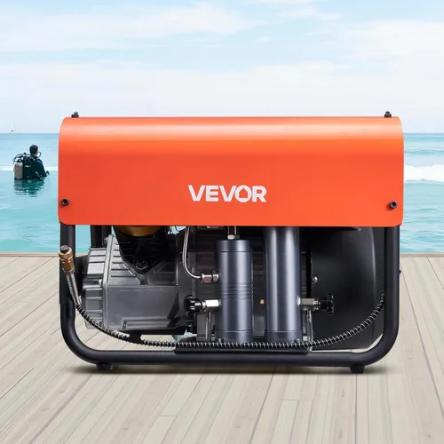 Miniatura 8 de VEVOR Compresor de Aire PCP, Compresor de Aire para Tanque de Buceo de 4500 PSI/30 Mpa, Compresor de Buceo PCP de Doble Cilindro con Parada