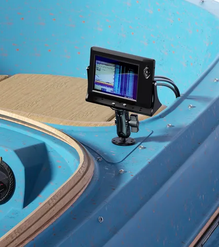 Miniatura 8 de VAZESWIN Soporte de bola de aleación de aluminio de 1 pulgada para Garmin Striker 4, soporte buscador de peces con placas redondas de orificio AMPS