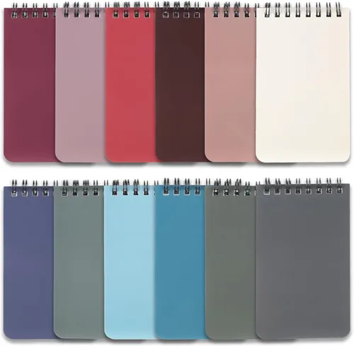 Miniatura 8 de QiCheng 6 paquetes de cuaderno de bolsillo pequeño bloc de notas de bolsillo pequeños cuadernos en espiral 3X5 pulgadas (6-2)