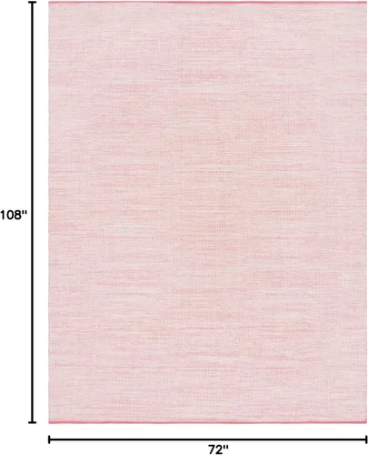 Miniatura 2 de SAFAVIEH Montauk Collection - Alfombra de área de 6 x 9 pies, rosa y fucsia, hecha a mano, de algodón plano, ideal para zonas de alto tráfico