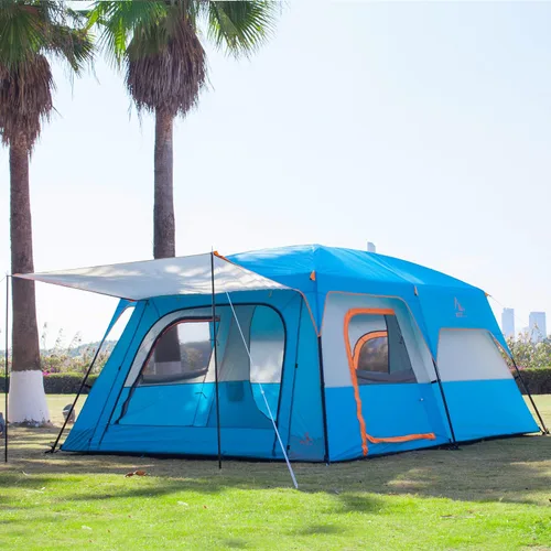 Miniatura 2 de KTT Extra Large Tent 10-12-14 Person(Style-B),Family Cabin Tents,2 Rooms,3 Doors and 3 Windows with Mesh,Straight Wall,Waterproof,Double Layer,Big