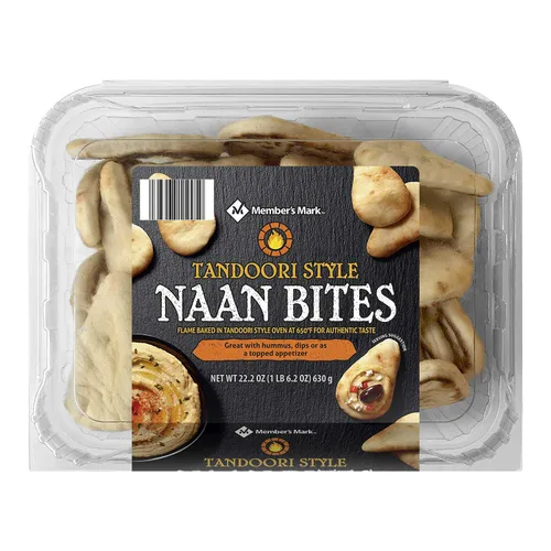 Miniatura 3 de Member's Mark Tandoori Style Naan Bites Ideal con hummus, salsas o como aperitivo cubierto – (paquete de 3, 22.2 onzas, 43 piezas por paquete)