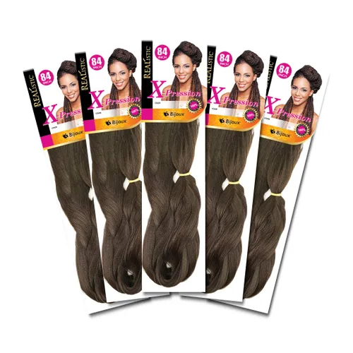 Miniatura 41 de Realistic Trenza original X-Pression 84 pulgadas 100% Kanekalon (paquete de 3, 1) M-61XPRES84