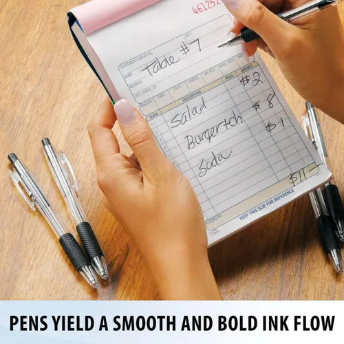 Miniatura 4 de Inc. ClipClicks - Bolígrafos retráctiles, juego de bolígrafos de punta media de 0.039 pulgadas con agarre cómodo para escuela, oficina, escritura