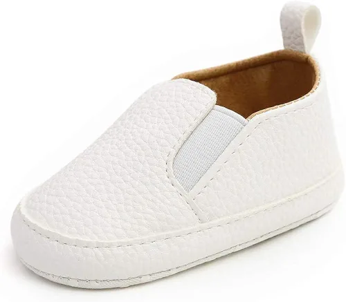 Miniatura 7 de Meckior - Zapatos para recién nacidos, tipo mocasines de lona con suela suave para recién nacidos, bebés, niños y niñas que estén dando sus primeros