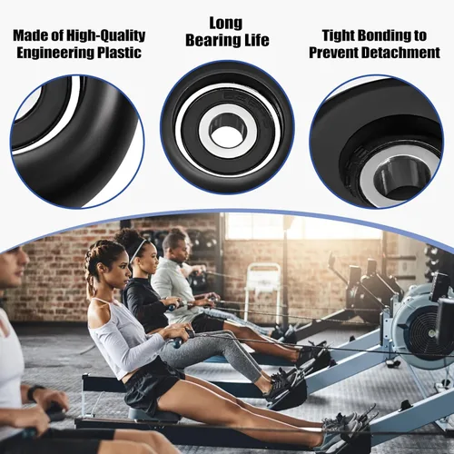 Miniatura 4 de Total Gym Juego de ruedas/rodillos de repuesto para modelos 2000, 3000 y más, 3000 XL, y algunos Very Early XL, negro (paquete de 4)