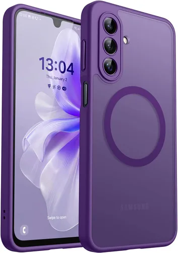 Miniatura 20 de CANSHN Funda diseñada para Samsung Galaxy A16-5G [protección completa de la cámara] [compatible con Magsafe] funda protectora trasera translúcida