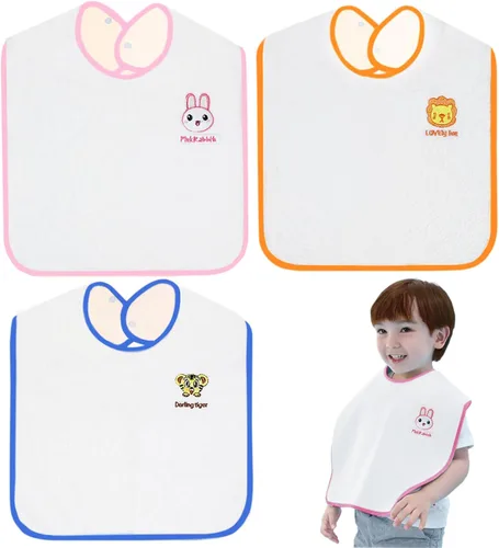 Juego de baberos grandes para niños pequeños, ultra suaves y absorbentes, baberos para bebés para babear y alimentar