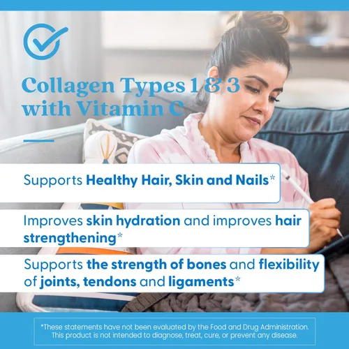 Miniatura 7 de Doctor's Best Péptidos de colágeno tipo 1 y 3 – Suplemento de colágeno para mujeres y hombres, apoya el cabello, la piel, las uñas y la salud