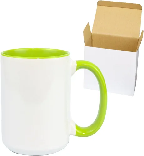 Miniatura 12 de Taza de café de cerámica de 15 onzas en caja de regalo blanca, 12 colores surtidos, caja de 12