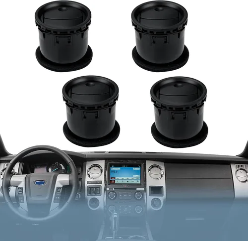 Miniatura 4 de 8L3Z19893AA - Conducto de ventilación de aire/HVAC, 4 unidades, color negro, compatible con Ford F150 2004-2008, LINCOLN MARK LT 2006-2008.