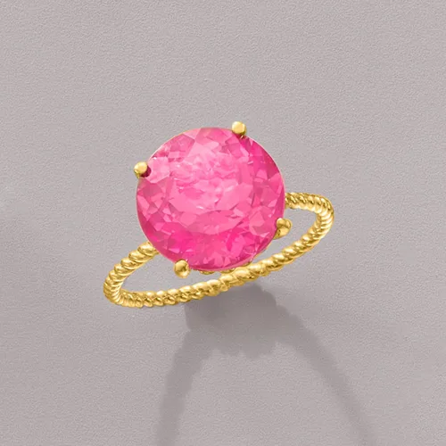Miniatura 9 de Ross-Simons Gemstone Twist Rope Ring in 14kt Yellow Gold