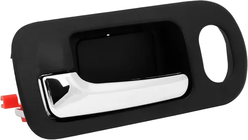 OCPTY Manija de puerta interior del lado izquierdo del conductor delantero negro cromado para Honda Civic 2001-2005