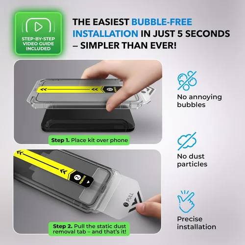 Miniatura 2 de Deppa Pack de 2 Protector de pantalla para iPhone Air (6.5") con bandeja de instalación inteligente Libre de polvo y burbujas Vidrio