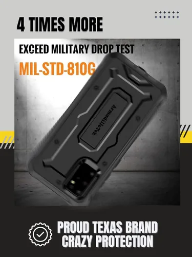 Miniatura 5 de ArmadilloTek Vanguard - Funda diseñada para Samsung Galaxy S20+Plus (versión 2020) de grado militar, cuerpo completo, resistente, con soporte