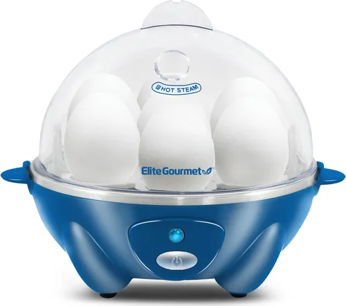 Miniatura 11 de Elite Gourmet EGC710DKG Cocedor Rápido de Huevos, 7 Huevos Hervidos Fáciles de Pelar, Duros, Medianos, Suaves, Escalfador, Máquina para Omelettes