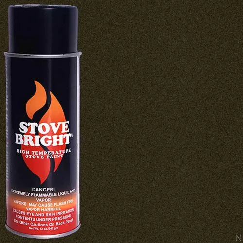 Miniatura 15 de Pintura en aerosol Stove Bright de alta temperatura, metálica, hasta 1200 grados, 12 onzas (paquete de 1), 6304 - negro liso sin brillo 6304 - Negro