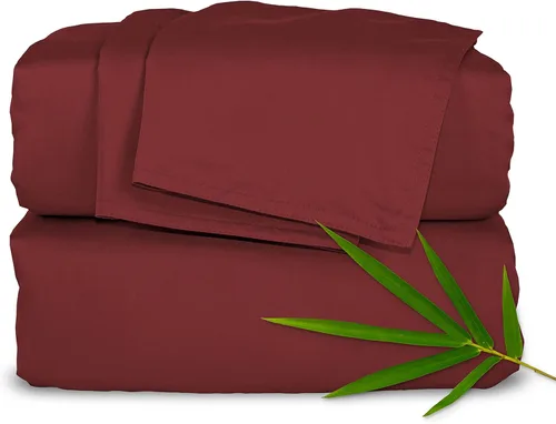 Miniatura 13 de Pure Bamboo Sábanas California King, Juego de Sábanas de Cama de Viscosa 100% Orgánica Genuina Derivada de Bambú, Suave y Refrescante, Doble Abedul