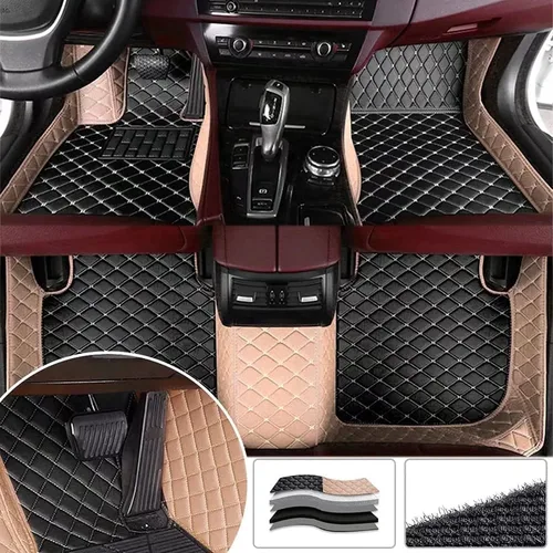 Miniatura 29 de Alfombrillas de automóvil personalizadas para Audi A1, A2, A3, A4, A5, A6, A7, A8, R8, TT, Q2, Q3, Q5, Q7, Q8, e-tron (negro beige)