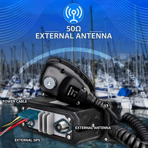 Miniatura 9 de Retevis RA27 Radio marina de montaje fijo con GPS y DSC, IP67 impermeable, largo alcance, clima NOAA de emergencia, todos los canales marinos