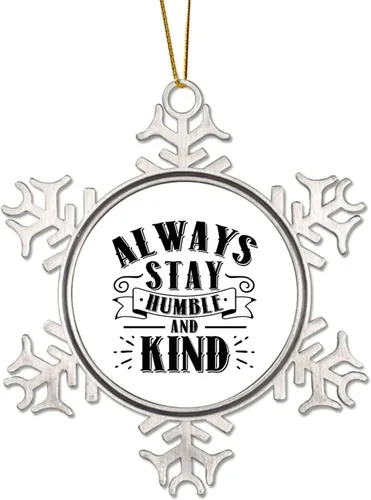 Adornos decorativos de Navidad de copo de nieve de metal de 3 pulgadas, adorno de recuerdo de Navidad, regalo inspirador, adornos colgantes para