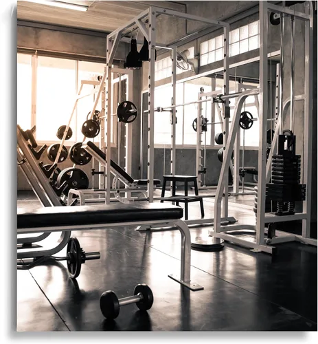Dulles Glass Espejo de gimnasio en casa resistente a los golpes, 36 x 60 pulgadas, kit de montaje en pared incluido, espejo de seguridad de grado