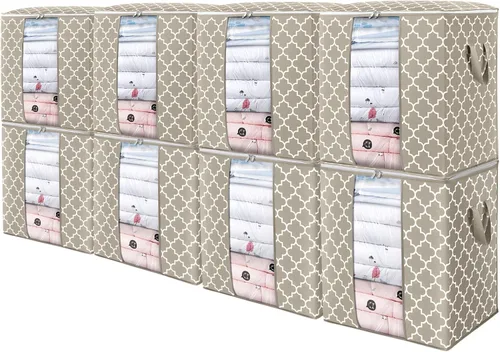 Miniatura 25 de WISELIFE Bolsas de Almacenamiento [3 Unidades/100L] Contenedores Grandes de Organización y Almacenamiento de Mantas y Ropa para Edredones, Ropa