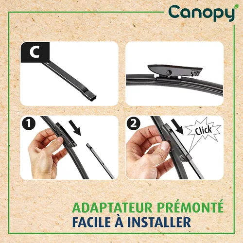 Miniatura 7 de Valeo 583916 - Juego de 1 limpiaparabrisas de repuesto para automóvil con toldo innovador, fabricado con materiales naturales y reciclados