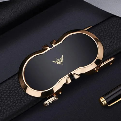 Miniatura 2 de VANNANBA Leather Ratchet Belts for Men Automatic Buckle with Belt Box, Gift for Men