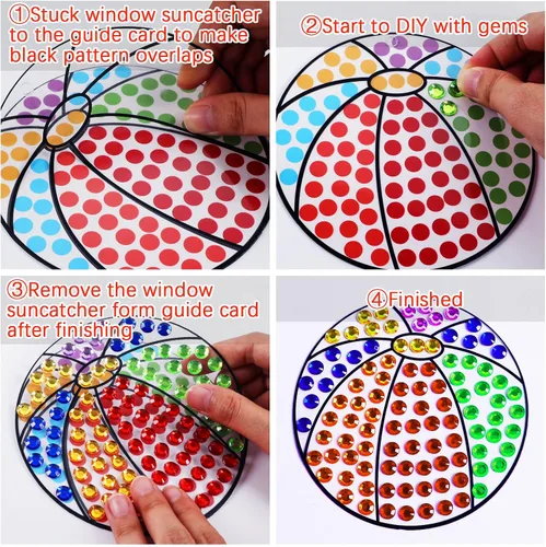 Miniatura 4 de Qyeahkj 6 piezas de kits de arte y manualidades de verano Suncatcher Arte fácil para niños adolescentes de 4 a 12 años DIY divertido Kits de pintura