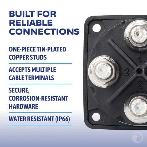 Miniatura 5 de Blue Sea Systems - Interruptor de batería mini m-Series 6010200, 300A, 32V CC de doble circuito, negro