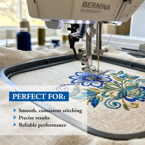 Miniatura 7 de SCHMETZ Agujas doradas para máquina de coser bordadas, revestimiento de titanio para costuras suaves, tamaño 75/11, tarjetas de 5 agujas, caja de 10