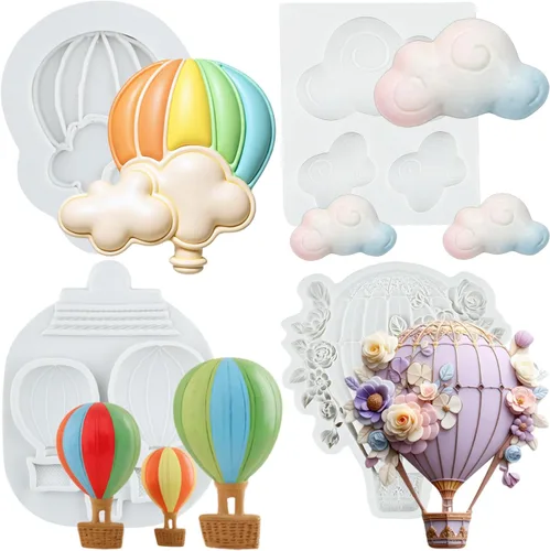 Miniatura 8 de Sijiangmold Moldes de silicona con temática de unicornios, unicornios, orejas de ojo, cuerno, arco iris, para decoración de pasteles, decoración