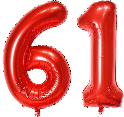Miniatura 34 de Globo de helio rojo del número 10 de 40 pulgadas, autosellado para decoración de fiesta de cumpleaños y decoración de fiesta de aniversario (rojo 10)