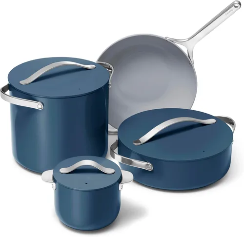 Miniatura 9 de Caraway Cookware+ Collection - Juego de Utensilios de Cocina Especializados - Olla Pequeña, Sartén para Saltear, Rondeau y Olla de Caldo - 3 Tapas