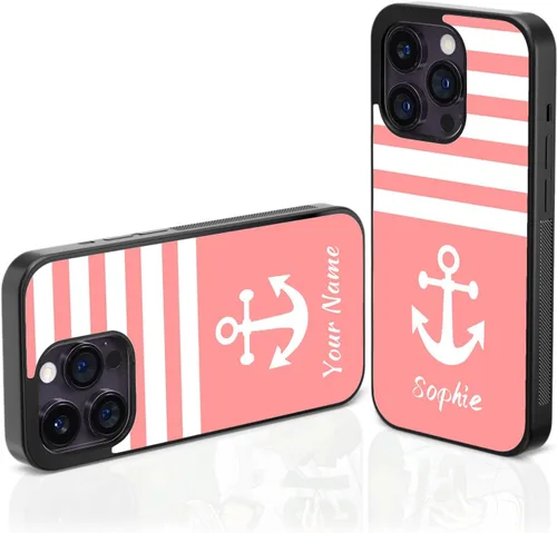 Miniatura 11 de Fundas de teléfono con nombre personalizado compatibles con iPhone 5/6/7/8/Plus/X/Xs/Xr/11/12/13/14/mini/Pro/Max, Samsung Galaxy S20/S21/S22 Nombre