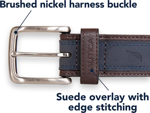 Miniatura 4 de Nautica Cinturón de cuero superpuesto casual para hombre