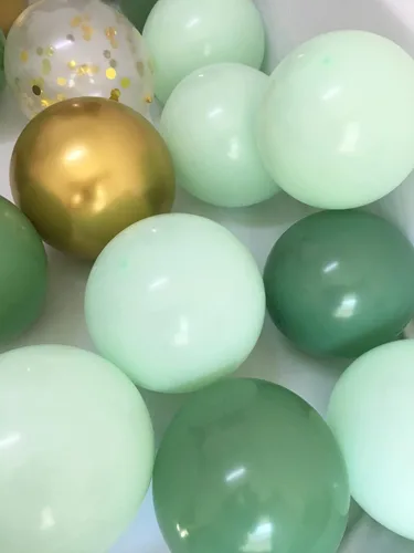 Miniatura 3 de Globos dorados verde salvia mate – Globos verde oliva menta claro para bodas, baby shower, suministros de fiesta de cumpleaños, paquete de 60 Verde