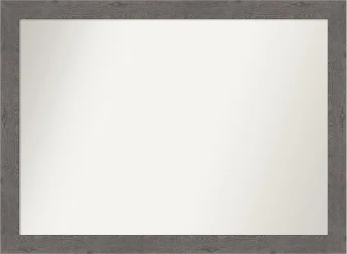 Miniatura 319 de Amanti Art Espejo de baño gris para sobre el fregadero, 31 x 48 pulgadas, espejo de tocador rectangular estrecho de color gris, marco de madera