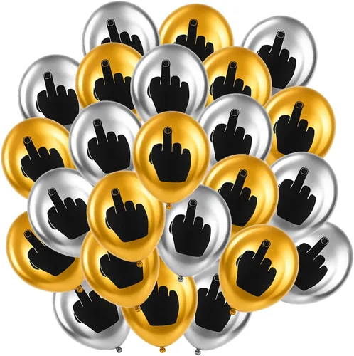 Miniatura 3 de DS. DISTINCTIVE STYLE Middle Finger Balloons 12 Inch Latex Balloons Set of 12 Party Balloons Funny Birthday Decorations for Men and