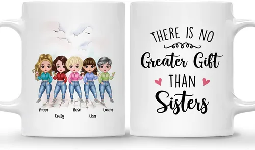 Miniatura 16 de GOSSBY Taza personalizada (2 Sisters) ¡Aparentemente somos problemas cuando estamos juntos, quién sabía! Taza personalizada para mejor amiga