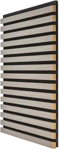 Miniatura 7 de IZODEKOR Paneles de pared acústicos de madera de 23.5 x 23.5 pulgadas (paquete de 2) – Paneles decorativos absorbentes de sonido para decoración