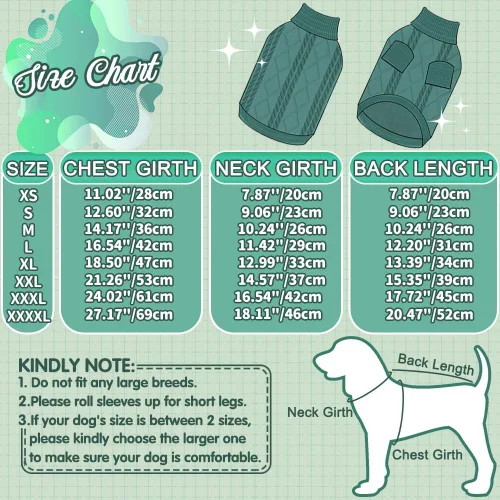 Miniatura 4 de Emust Suéter para perro pequeño, trajes de cable para perros pequeños, suéteres cálidos de otoño e invierno para perros pequeños y medianos, azul