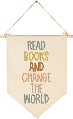 Leer libros y cambiar el mundo, decoración de aula, incluye decoración de aula, regalo de bienvenida, regalo para profesores, banderín colgante de