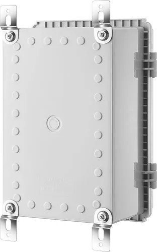 Miniatura 6 de Gratury Caja de conexiones, cubierta con bisagras, cierre de acero inoxidable IP67, carcasa de plástico impermeable, incluye placa de montaje